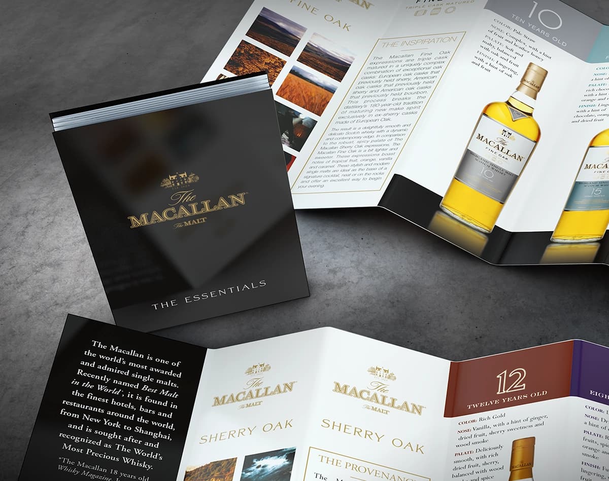 The Macallan Accordion Pocket Brochure