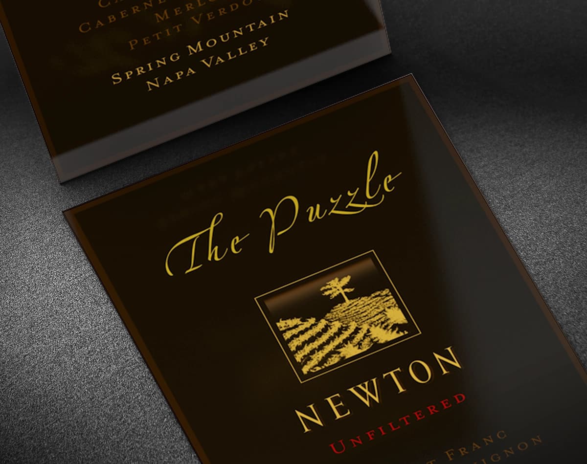 Newton Wine Label Note Cards